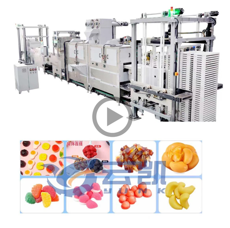 Middle Capacity Starch Mogul Gummy Candy Line