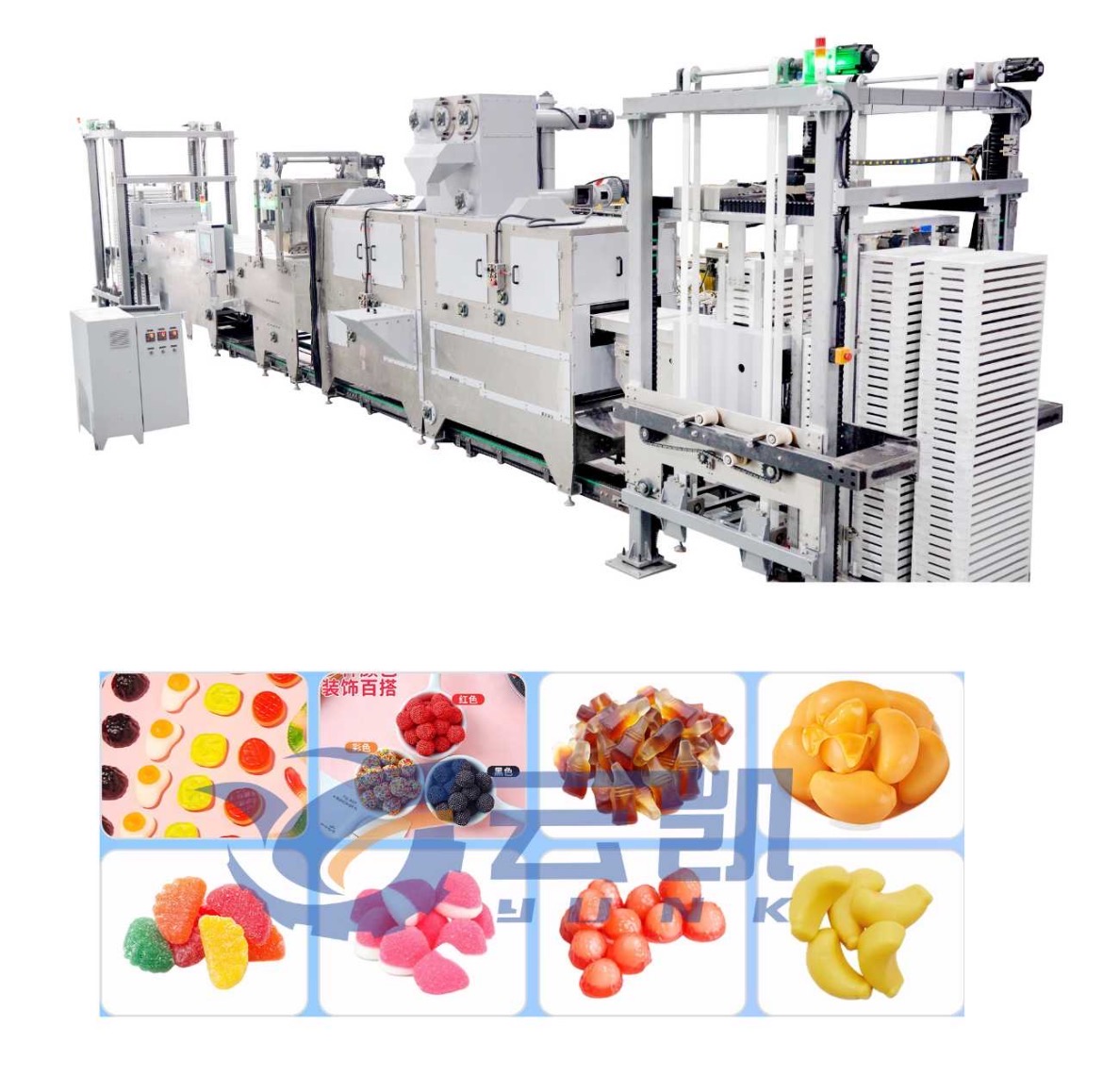 Middle Capacity Starch Mogul Gummy Candy Line